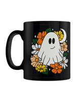 Floral Ghost Black Mug