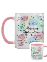 Morning Affirmations Pink Inner 2-Tone Mug