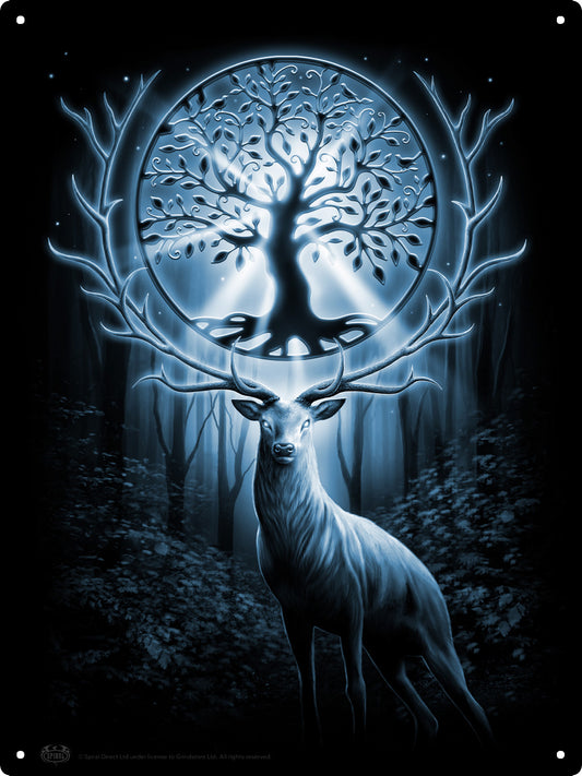 Spiral Tree of Life Large Tin Sign