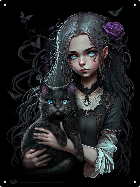 Spiral Goth Familiar Large Tin Sign
