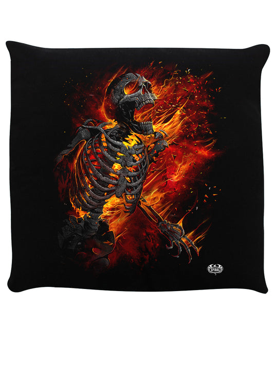 Spiral Atomic Blast Black Cushion
