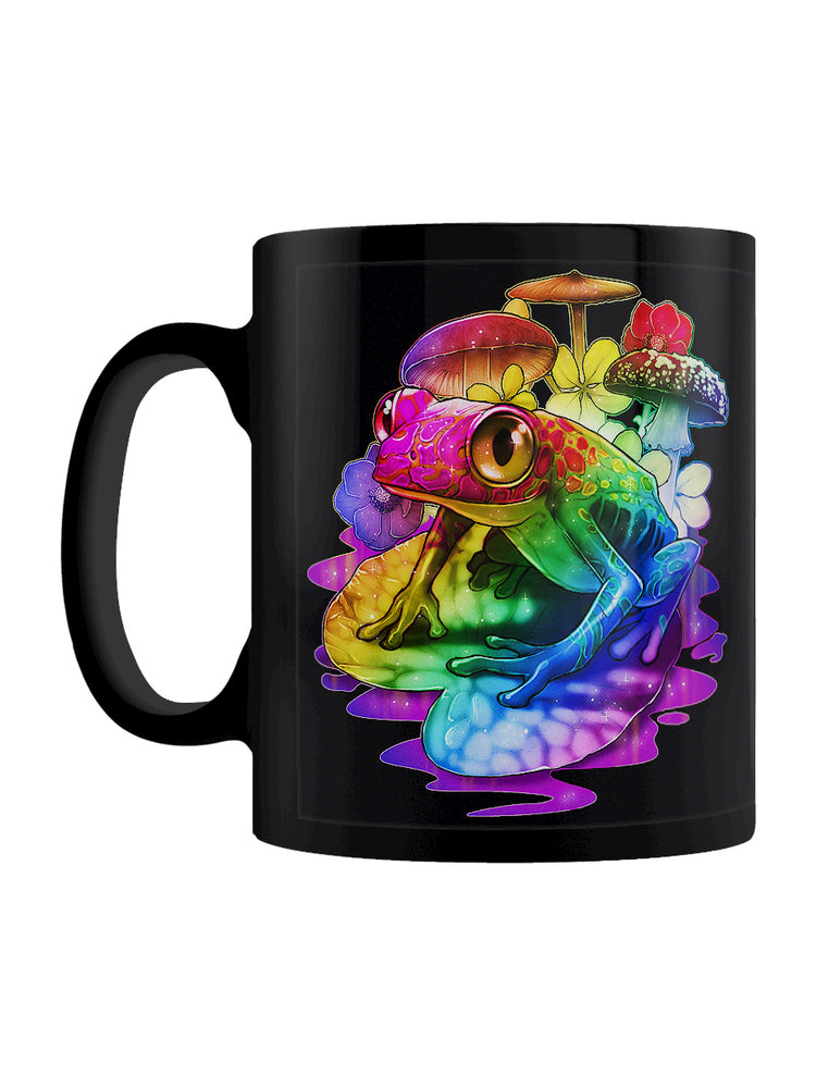 Rainbow Frog Black Mug