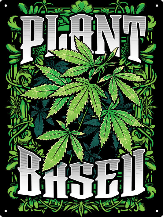 Plant Based Large Tin Sign