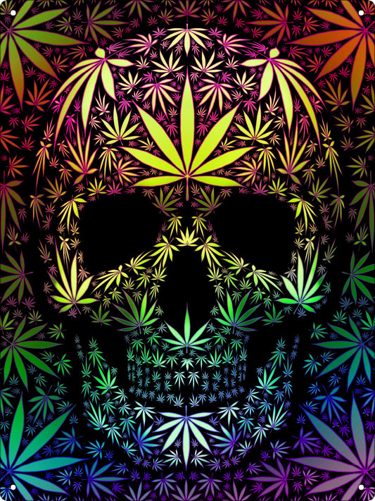 Dope Skull Large Tin Sign