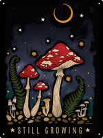 Magical Mushrooms Still Growing Large Tin Sign