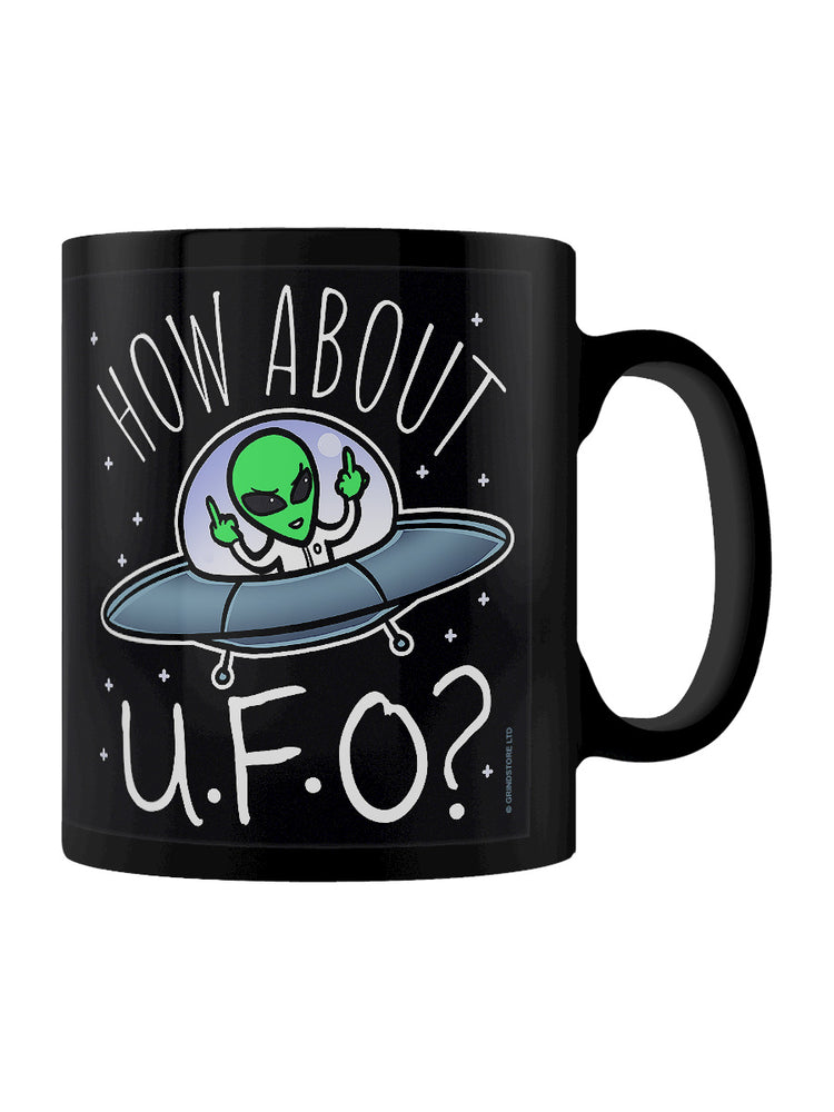 How About U.F.O Alien Black Mug
