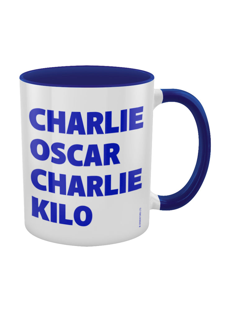 Cock Phonetic Alphabet Blue Inner 2-Tone Mug