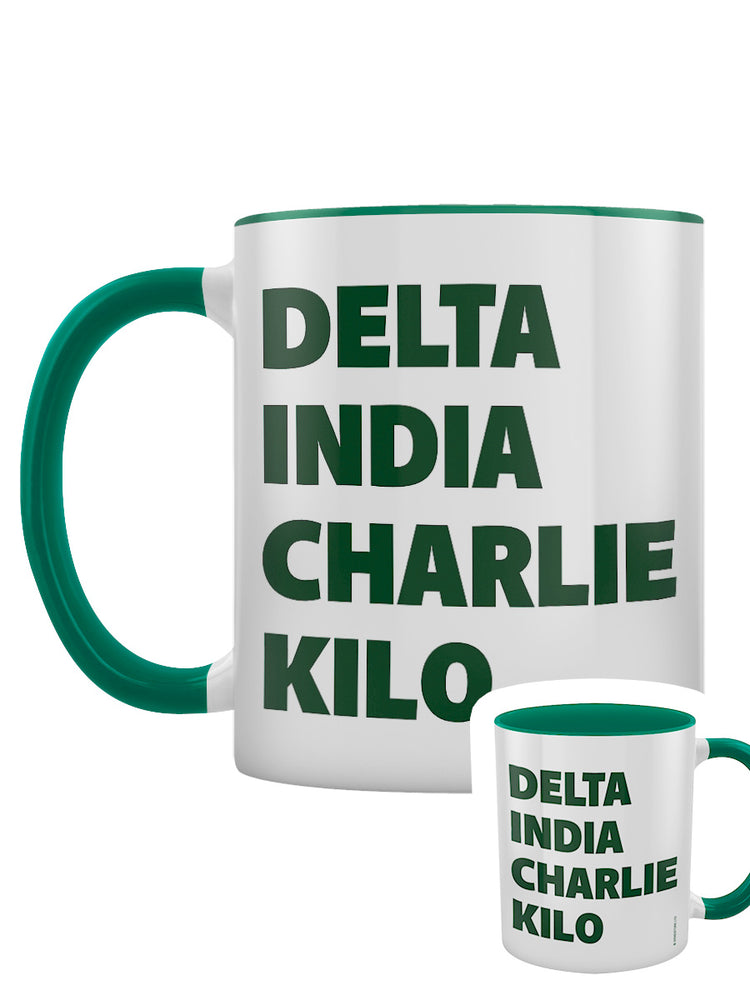Dick Phonetic Alphabet Green Inner 2-Tone Mug