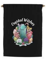Crystal Wishes Black Hessian Santa Sack