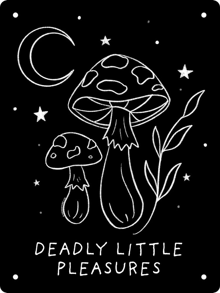 Deadly Little Pleasures Mini Tin Sign