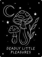 Deadly Little Pleasures Mini Tin Sign