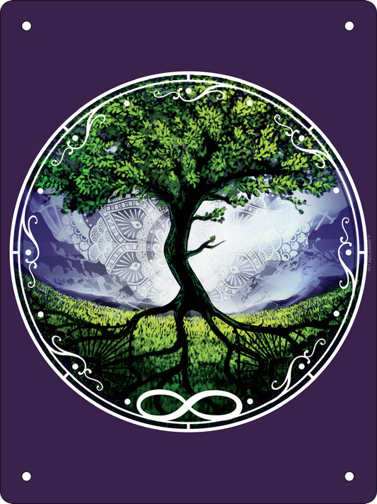 Spiritual Tree Of Life Mini Tin Sign
