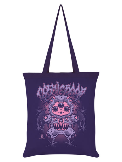 Cosmic Boop Fluffy Purple Tote Bag