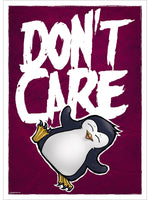 Psycho Penguin Don't Care Mini Poster
