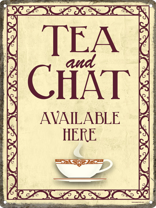 A Friendly Cuppa! Mini Tin Sign