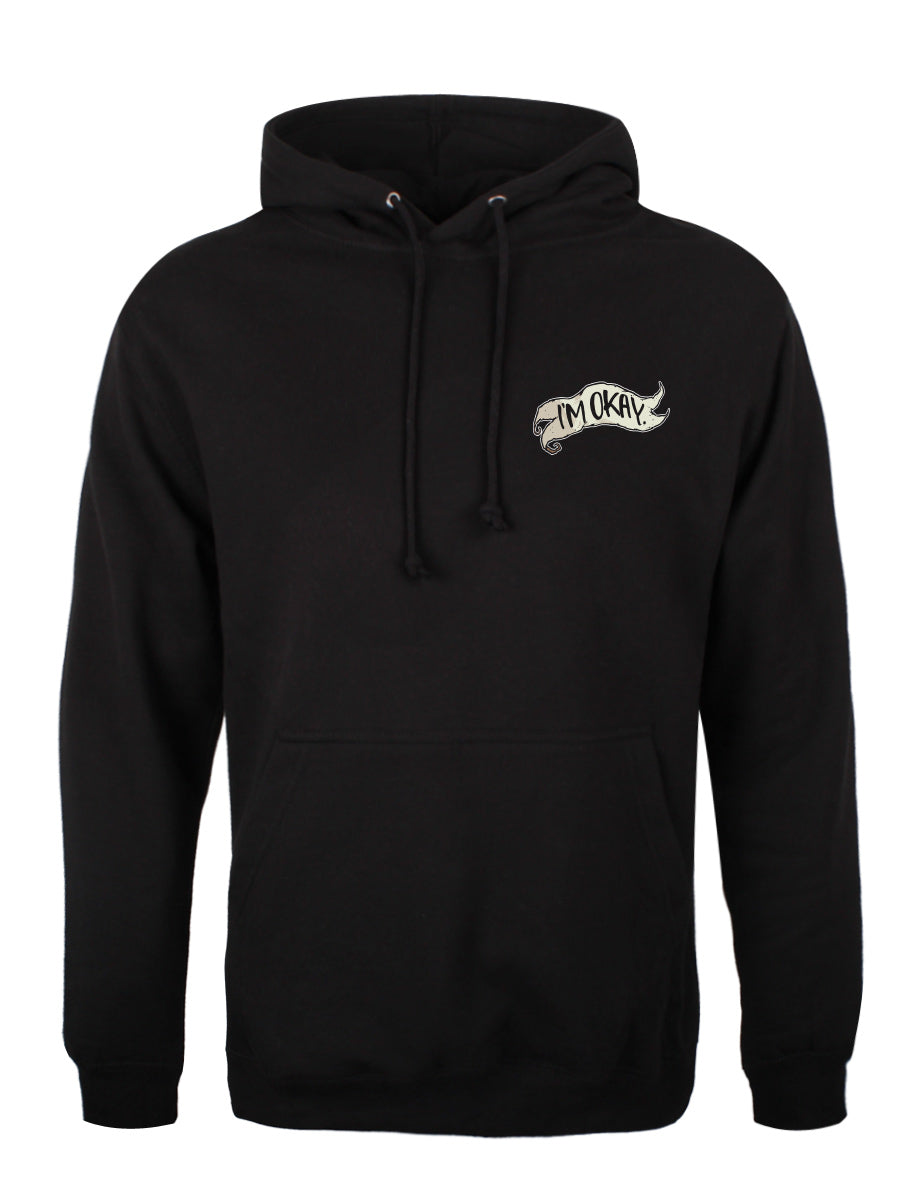 I'm Okay Skeleton Unisex Black Pullover Hoodie