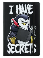 Psycho Penguin I Have Secrets A5 Hard Cover Notebook