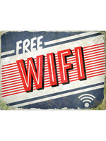 Free WiFi Tin Sign