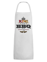 King Of The BBQ White Apron
