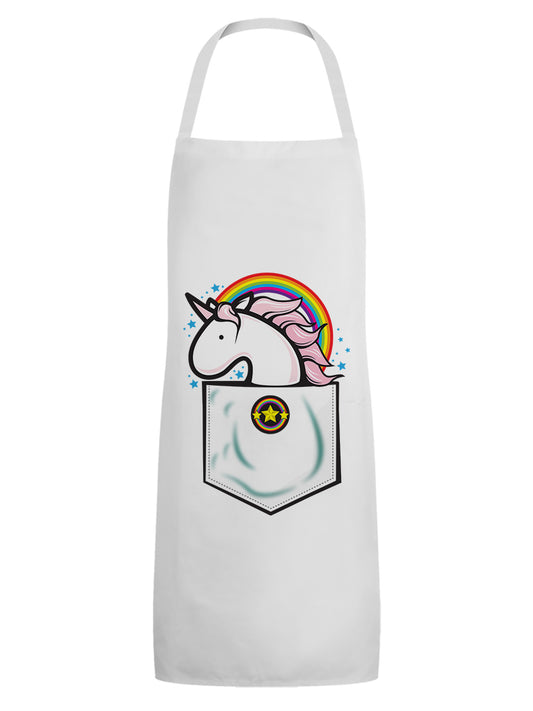 Unicorn In My Pocket White Apron